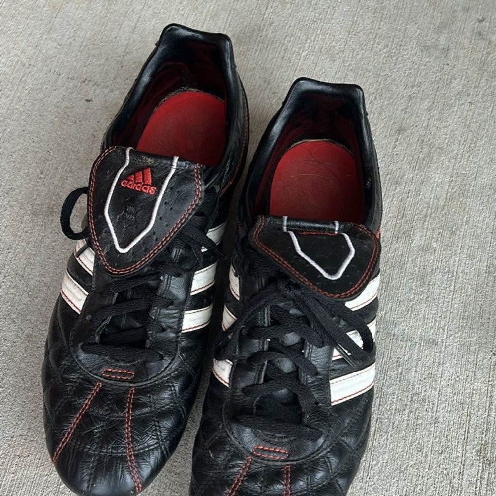 Adidas Black and White Athletic Soccer Cleats